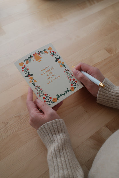 Happy Holidays and Happy New Year Christmas Card